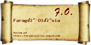 Faragó Olívia névjegykártya